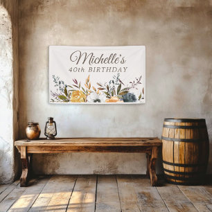 黄素朴青フローラ40th誕生日へようこそ 横断幕