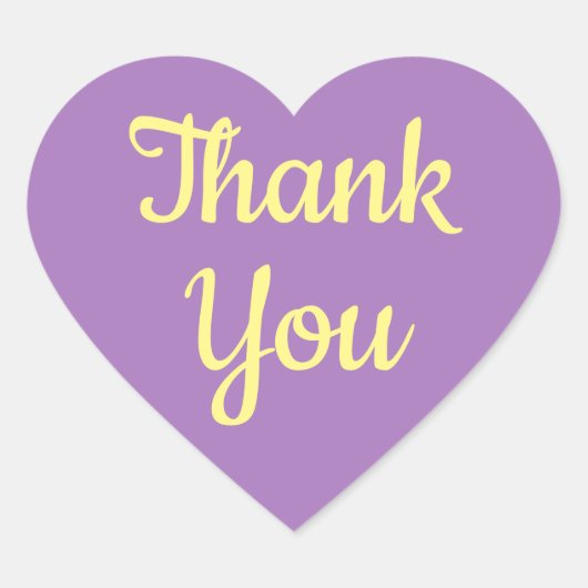 黄紫ありがとう ハートシール (正面)