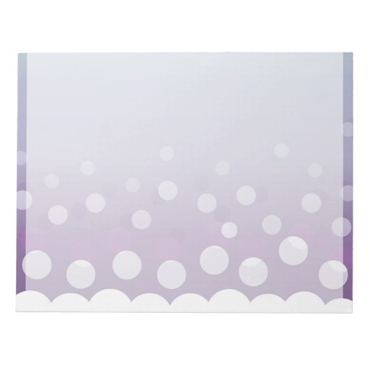 黄紫色の気泡 ノートパッド (正面)