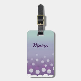 黄紫色の気泡 ラゲッジタグ