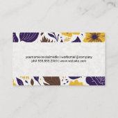 黄紫色の花柄 名刺 (裏面)