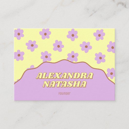 黄紫Y2K花手作り服 名刺 (正面)