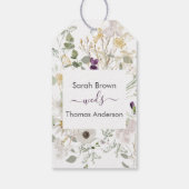 黄結婚カラフル色と紫 ギフトタグ (裏面)