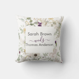 黄結婚カラフル色と紫 クッション