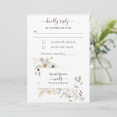 黄結婚カラフル色と紫 招待状 (スタンド正面)