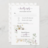 黄結婚カラフル色と紫 招待状 (正面/裏面)