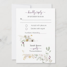 黄結婚カラフル色と紫 招待状