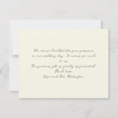 黄結婚プルメリア夫妻空白の ノートカード (裏面)