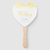 黄結婚色のモダン水彩計画 ハンドファン (正面)