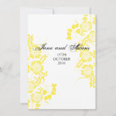 黄結婚色決勝 招待状 (正面)