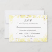 黄絵を描色の花 出欠カード (正面)