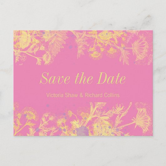 黄絵を描色の花 案内ポストカード (正面)