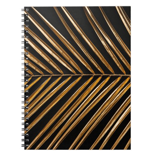 黄絵を描金のヒシの葉が抽象芸術 ノートブック (正面)