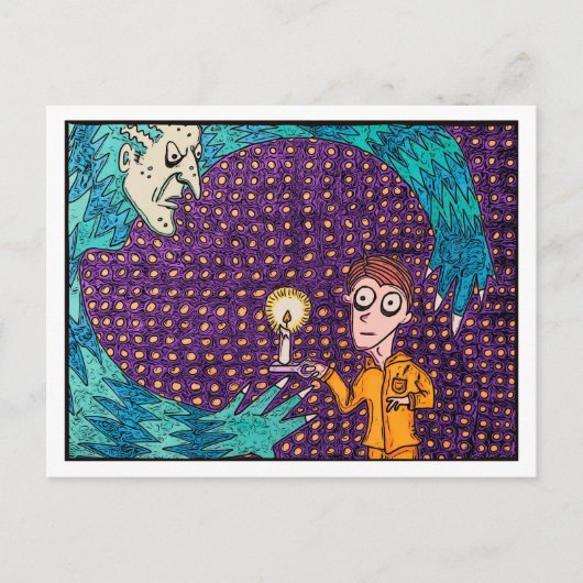 「黄絹パジャマ」はがき ポストカード (正面)