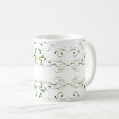 黄緑のつる植物 コーヒーマグカップ (正面右)