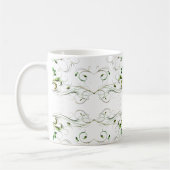 黄緑のつる植物 コーヒーマグカップ (左)