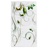 黄緑のつる植物 スモールペーパーバッグ (裏面)