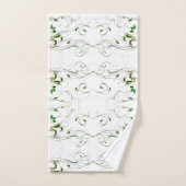 黄緑のつる植物 バスタオルセット (ハンドタオル)