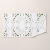 黄緑のつる植物 バスタオルセット (ハンドタオル)