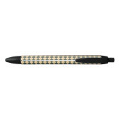 黄緑の市松模様のダイヤ柄 黒ボールペン (裏面)