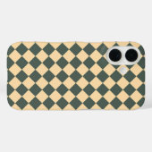 黄緑の市松模様ダイヤモンド柄 Case-Mate iPhoneケース (裏面 (横))