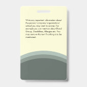 黄緑の従業員写真ID会社のロゴフレッシュ バッジ (裏面)