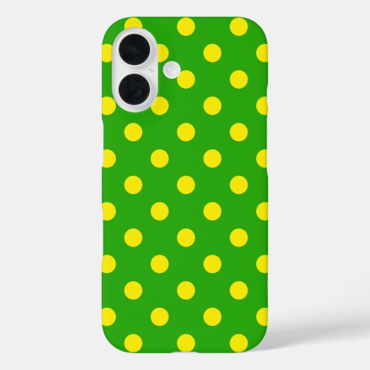 黄緑の水玉模様デザイン Case-Mate iPhoneケース (裏面)