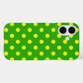 黄緑の水玉模様デザイン Case-Mate iPhoneケース (裏面 (横))