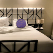 黄緑の葉パターン丸い枕 ラウンドクッション