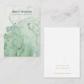 黄緑グレーのゲート大理石イヤリングディスプレイ 名刺 (正面/裏面)