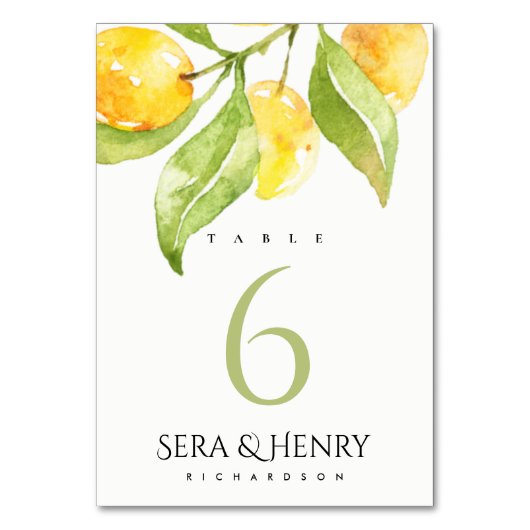 黄緑水色紅葉オリーブ金ゴールドテーブル テーブルナンバー (正面)