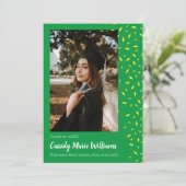 黄緑紙吹雪卒業発表 招待状 (スタンド正面)