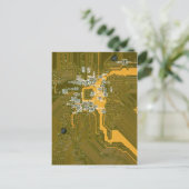 黄緑色の技術はがき ポストカード (スタンド正面)