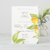 黄緑色の水色のオリーブ結婚の葉 招待状 (スタンド正面)