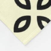 黄緑葉花弁植物性自然模様 フリースブランケット (角)