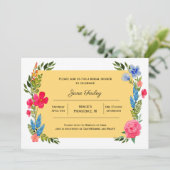 黄縁ど色の招待状 招待状 (スタンド正面)