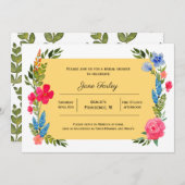 黄縁ど色の招待状 招待状 (正面/裏面)