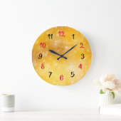 黄美しい ラージ壁時計 (ホーム)