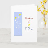 黄考える蝶のお前の カード (黄色い花)