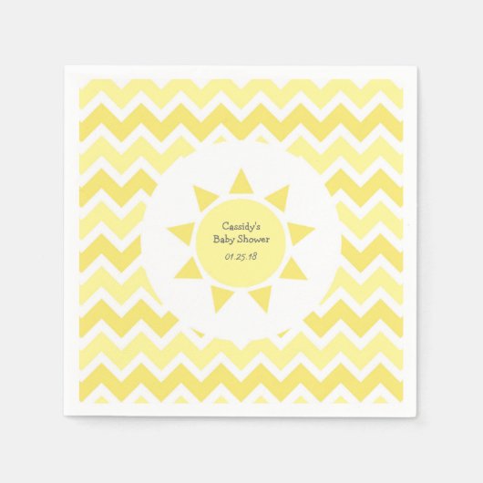 黄色あなたは私のサンシャインテーマパーティーである スタンダードカクテルナプキン (正面)