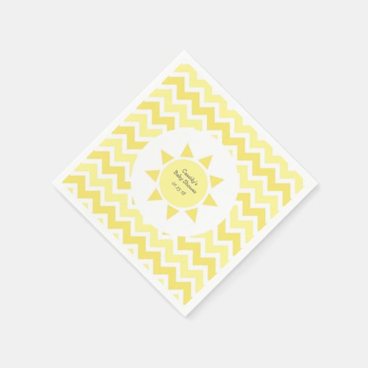 黄色あなたは私のサンシャインテーマパーティーである スタンダードカクテルナプキン (角)