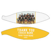 黄色ありがとうコーチのチーム名写真 バスケットボール (パネル)