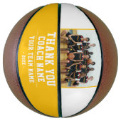 黄色ありがとうコーチのチーム名写真 バスケットボール (縦)