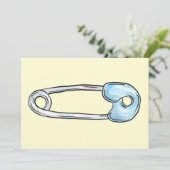 黄色いおむつピンシャワーの招待 招待状 (スタンド正面)