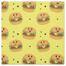黄色いかわいいチーズバーガーのパターン