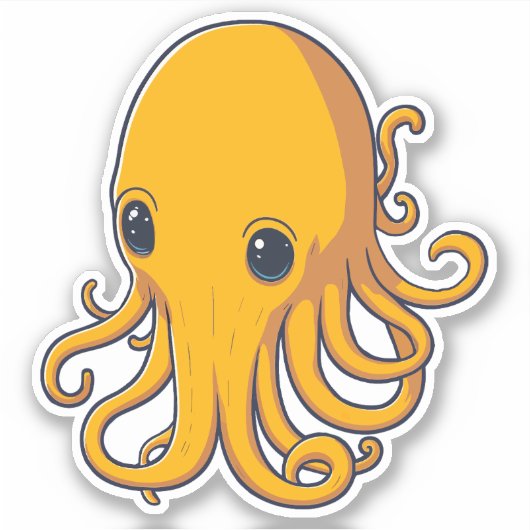 黄色いか シール (正面)