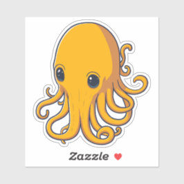 黄色いか シール