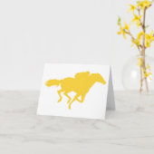 黄色いこはく色の競馬 カード (黄色い花)
