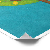 黄色いと緑の木by Chariklia Zarris ポスター (角)