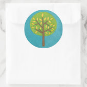 黄色いと緑の木by Chariklia Zarris ラウンドシール (バッグ)